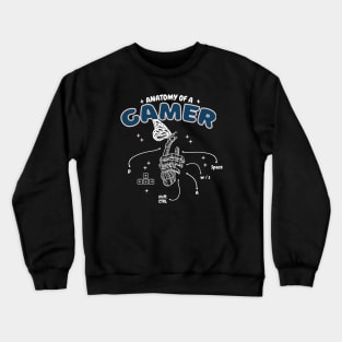 Anatomy of a Gamer Hand Awesome WASD PC Video Games Lovers Crewneck Sweatshirt